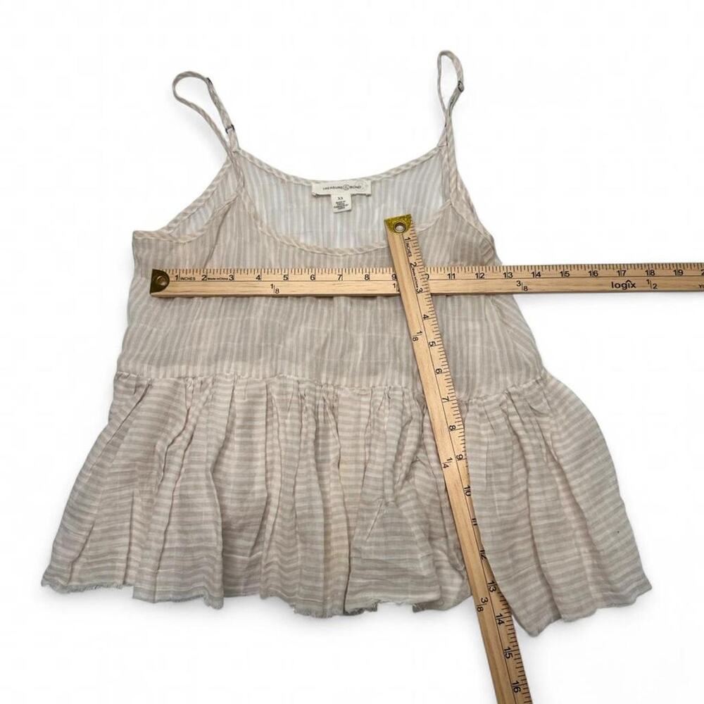 Ruffled Baby Doll Pin Striped Vintage Cami Made With Cotton So Cutsey Size XS - Picture 3 of 5